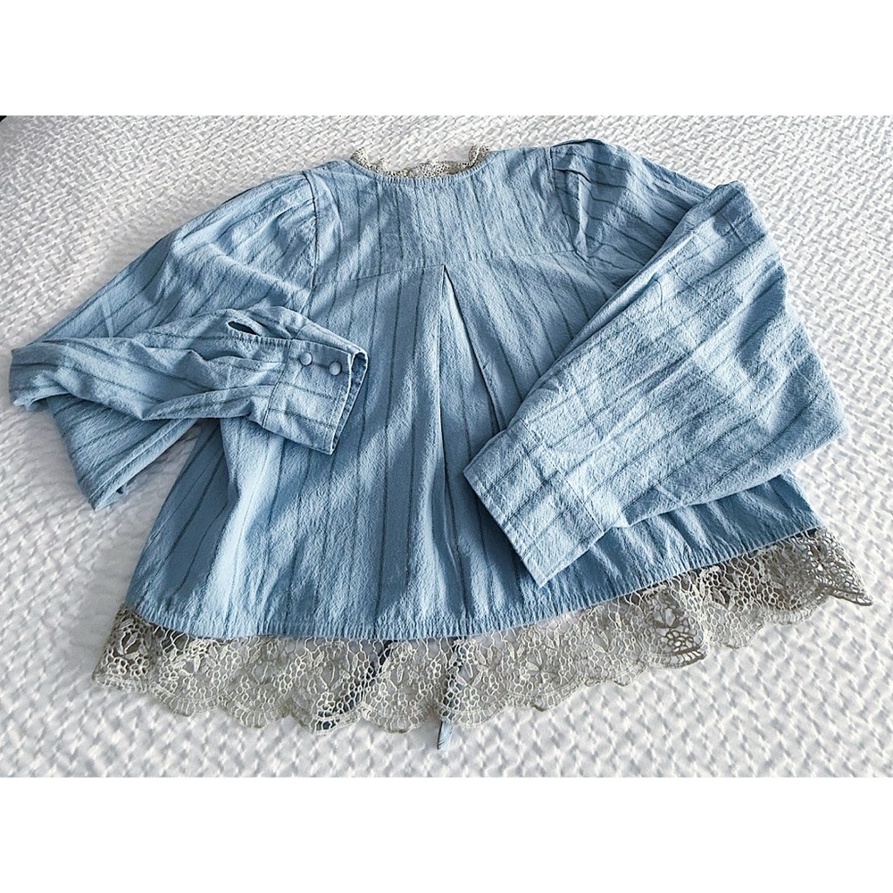 FREE PEOPLE Bali Jude Embroidered Cotton Blouse - Picture 3 of 7